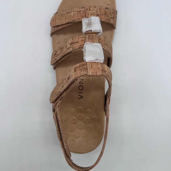 Vionic Cork and Gold Women's Sandals - Picture 4 of 7